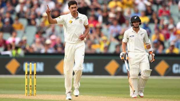 Not tickled pink: Mitchell Starc continues to raise questions about the pink ball used in the day-night test.