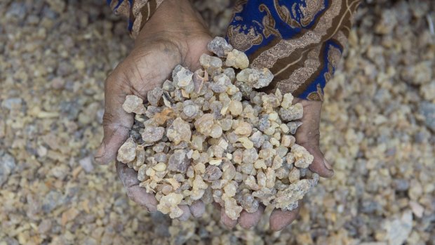 Frankincense for sale at Al Husn Souq in Salalah.