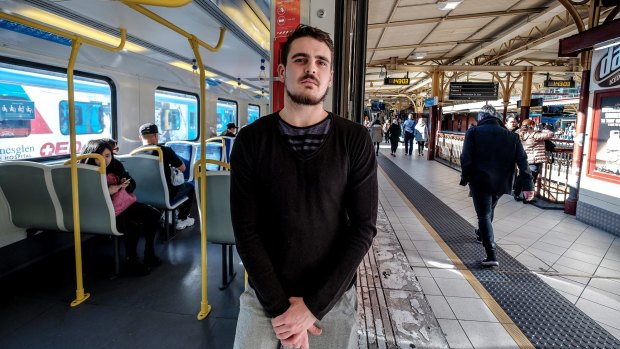 Jesse Heazlewood, 22, who travels on the Pakenham line to work on the weekend, says he wakes up an hour earlier than he used to to make sure he gets into the city on time.