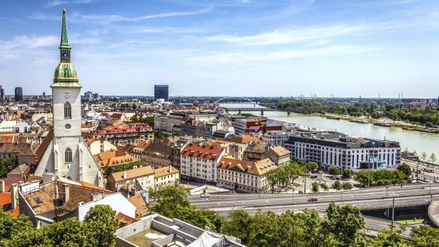 Bratislava skyline.