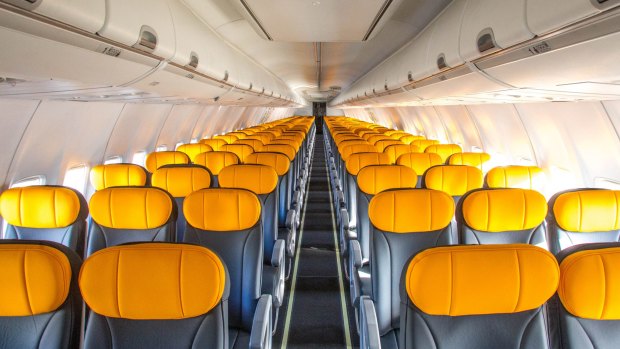 No frills: On board Australian carrier Tigerair, which is the world's cheapest, according to new figures.