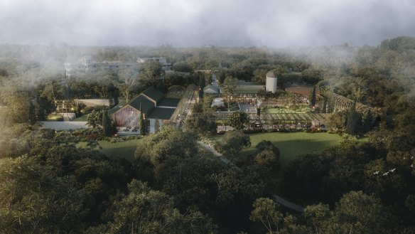 An aerial view of the artist's impression of Burnham Beeches once works are complete.