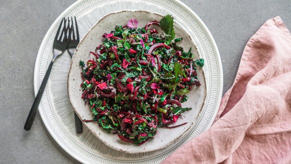 This Christmas coleslaw is hard to beet.