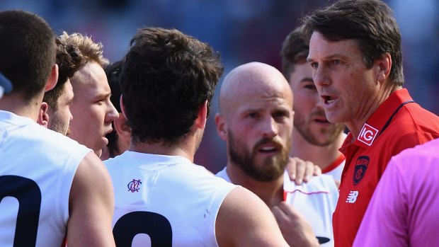 Challenge: Melbourne coach Paul Roos must build the mental resolve of his players.