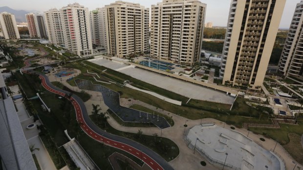 The Olympic Village stands ready in Rio de Janeiro, despite some teething problems. 