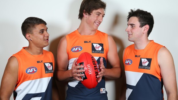 All gone: Jarrod Pickett, Caleb Marchbank and Paul Ahern have all left the Giants.