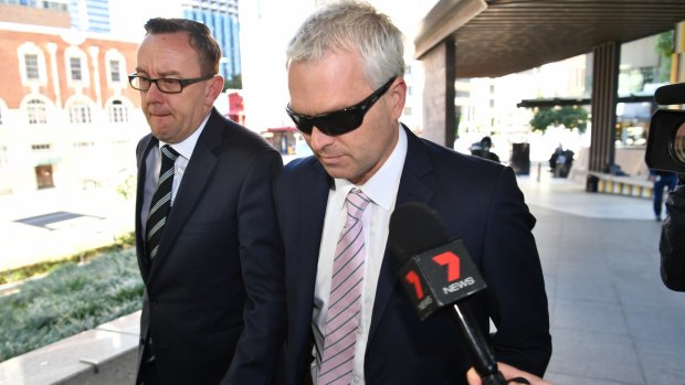 Shane Heal arriving at Brisbane Magistrates Court in Brisbane on Thursday.