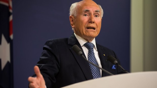 Former prime minister John Howard talking about the Chilcot report.