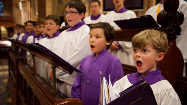 Eight-year-old Freddie Cobb is the youngest in the choir. 