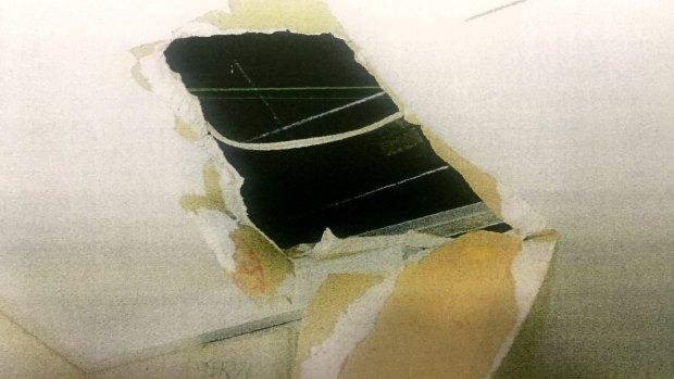 Damaged caused to the ceiling of the Youth Justice Centre by rioters in March.