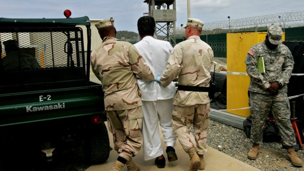  A Guantanamo detainee in 2007.