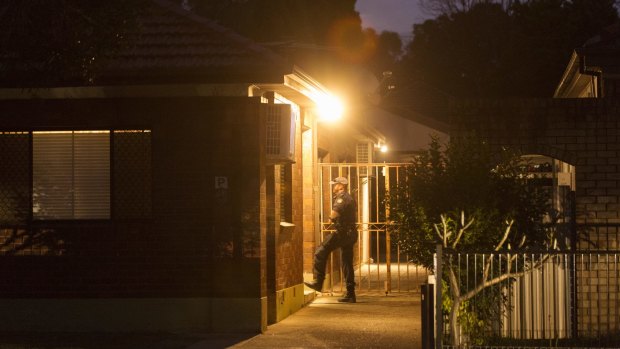 Police searched the Wiley Park home on Tuesday evening, as investigations continue into Hedi Ayoub's death. 