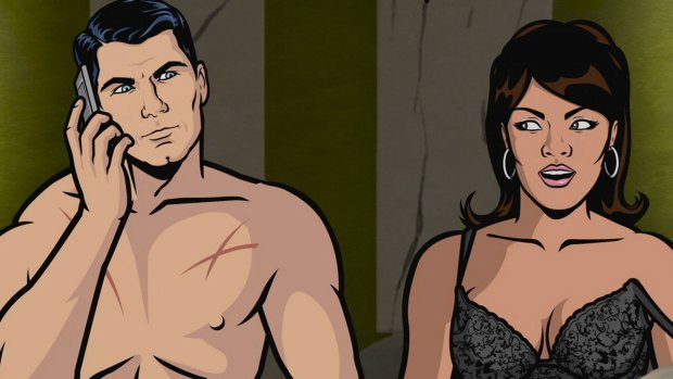 Scene from the Emmy-winning animated series <i>Archer</i>.