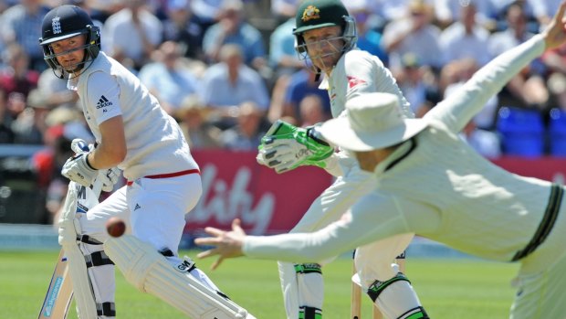 Australia captain Michael Clarke dazzled in the field on day three of the first Ashes Test in Cardiff against England, taking a superb slips catch to remove Adam Lyth, but he and he teammates will need to be similarly impressive with the bat if they are to achieve the target of 412 across the final two days of the match.