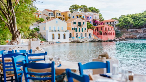 The village of Assos in Kefalonia island, Greece. 