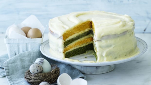Carrot and spinach Easter cake.