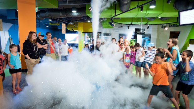 Fun at Questacon, a Canberra venue that's a must-see for visiting families.