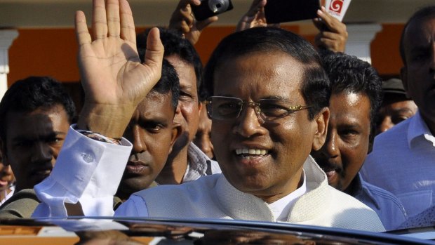 New president: Election winner Maithripala Sirisena, who has pledged to cancel a casino licence granted to James Packer.