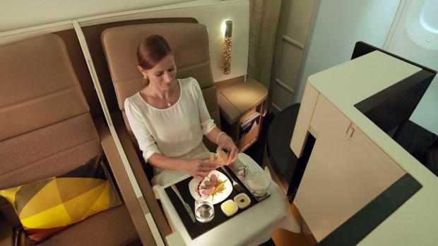 Etihad business class.