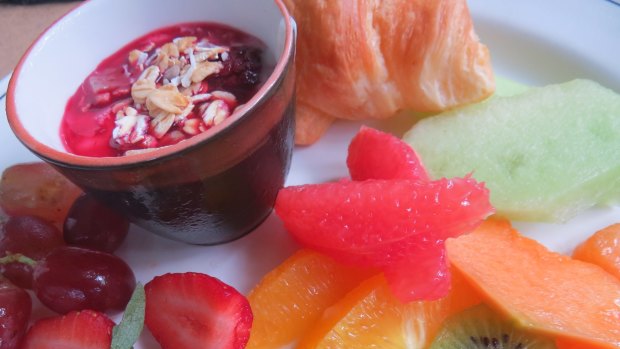 A Daintree breakfast starts with a fruit platter. 