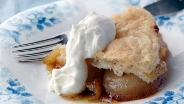 Appeltaart, Amsterdam. Who knows why Dutch apple tart is so irresistible? A bucketload of apples is squeezed into crusty, almost biscuity cake, scented with traditional speculaas spices of cinnamon, cloves, nutmeg and ginger, and topped with latticed pastry, in a combination that dates back to the middle ages.