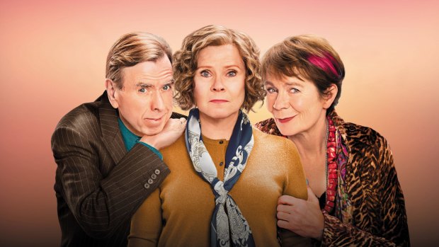 Celia Imrie, right, with Imelda Staunton and Timothy Spall in <I>Finding Your Feet</I>.