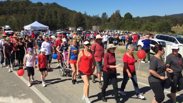 Hundreds turned out in a show of support for William Tyrrell who has been missing for a year.