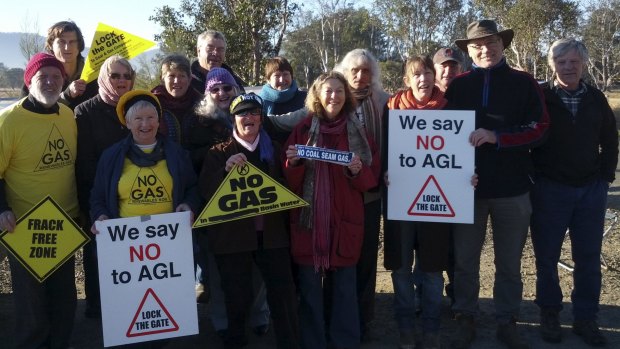 Gloucester residents protesting against AGL.