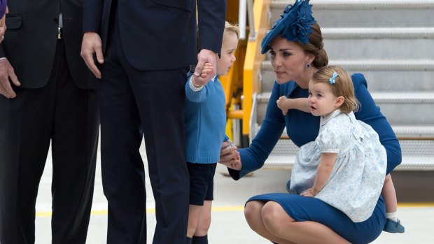 Kate, the Duchess of Cambridge, with daughter Princess Charlotte and son Prince George.