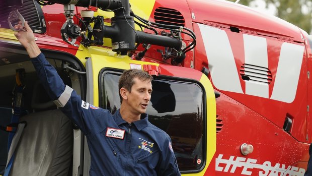 Rescue helicopter visit at Bethania Lutheran School.