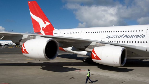 Feels like home: A Qantas A380 super-jumbo.