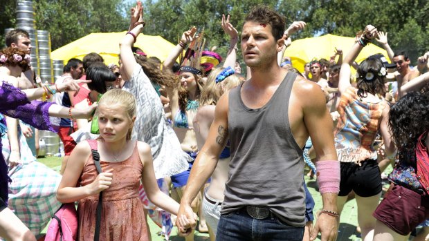 Her first film: Angourie Rice with Nathan Phillips in the 2013 apocalyptic thriller These Final Hours. 