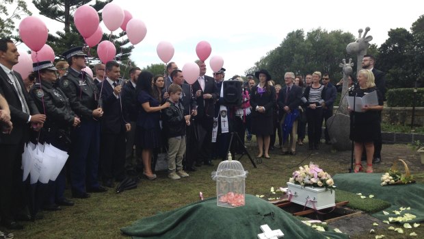 Burial of baby Lily Grace on April 29.