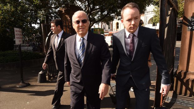 Eddie Obeid arrives at Darlinghurst Courthouse on the first day of his criminal trial.
