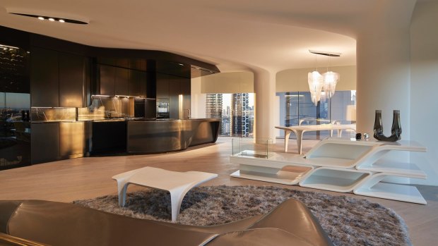 Display suite for the Mayfair apartments designed by Zaha Hadid Architects.