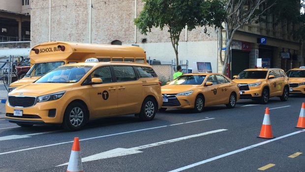New York City taxis have arrived in Brisbane for the Thor:Ragnarok filming.