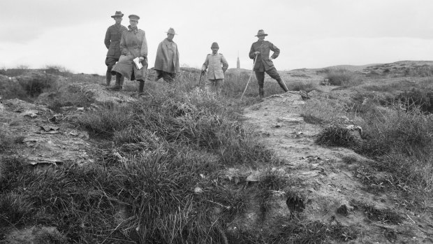 A photograph taken in 1919 showing the short distance between trenches at Lone Pine.