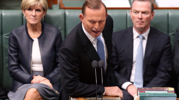 'Monstrous extremism': Prime Minister Tony Abbott during question time at Parliament House on Thursday.