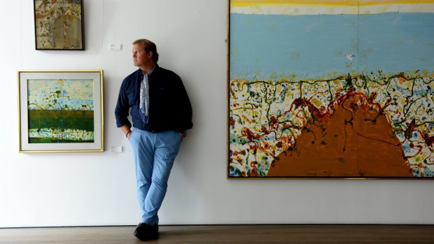 Tim Olsen, who represents the work of his father John Olsen, pictured at his gallery in 2015.