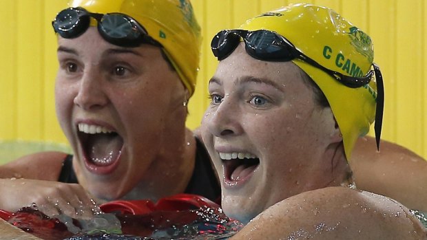 Sister act: Bronte and Cate Campbell.