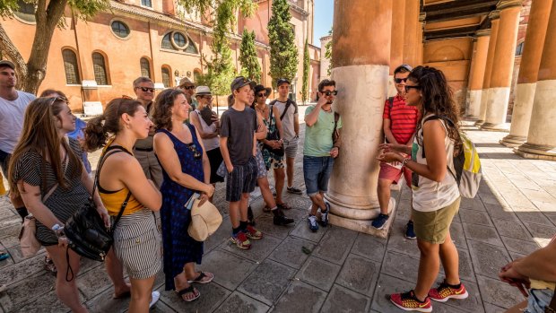 On a tour in Venice.