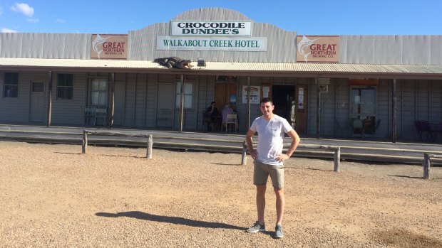 An Irishman in the outback: Colin O'Riordan at the Walkabout Creek Hotel.