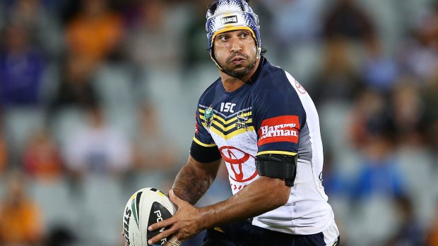 Cowboys playmaker Johnathan Thurston join his teammates at the Auckland Nines tournament. 