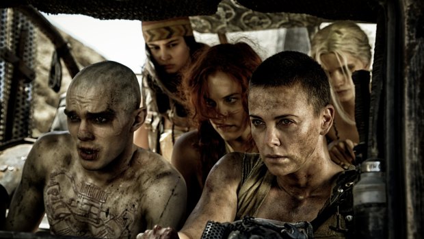 Charlize Theron (front right), as Imperator Furiosa in <i>Mad Max: Fury Road</i> and sporting the haircut of 2016.