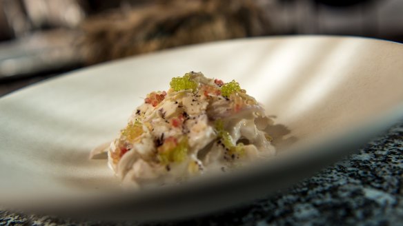 Coconut, chicken and bunya bunya nut salad.