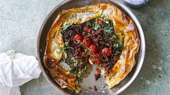 This savoury tart is light, lovely and relaxed.
