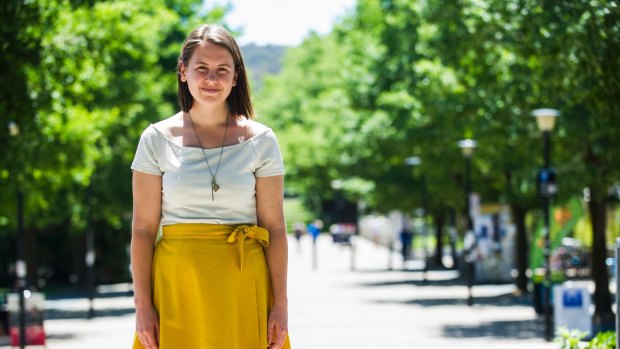 ANU student Kat Carrington is among the one in five people between 15 and 64 who are undertaking study.