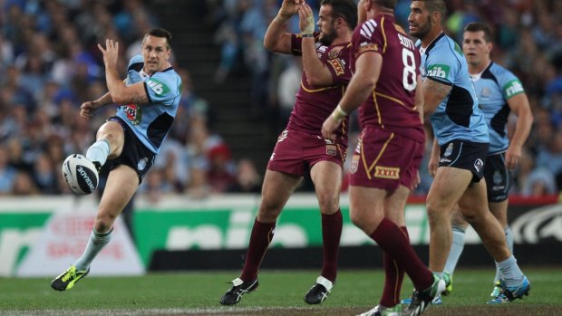 Poor return: With Mitchell Pearce in the halves last year, NSW forced just one goal line dropout in the four games prior to this year. 