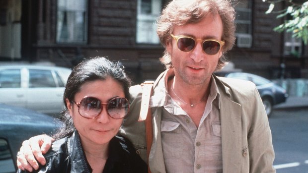 John Lennon and his wife, Yoko Ono arrive at The Hit Factory, a recording studio in New York Cityon August 22, 1980.