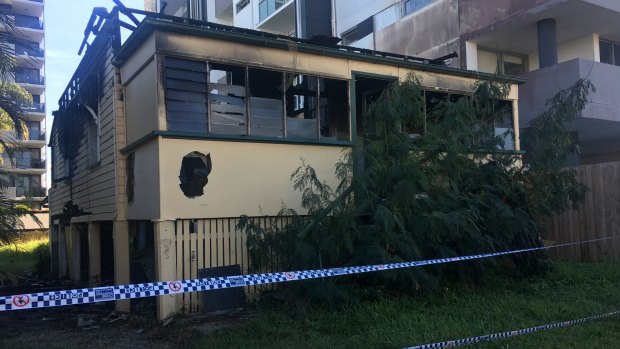 A home at Carl Street, Woolloongabba, was destroyed by fire on Sunday.